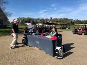 MIB table at golf event
