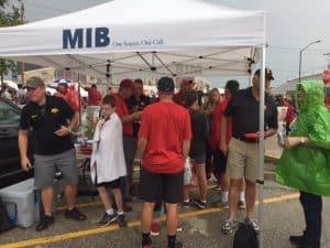 MIB tent with participants